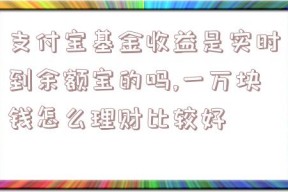 支付宝基金收益是实时到余额宝的吗,一万块钱怎么理财比较好