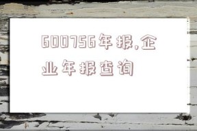 600756年报,企业年报查询