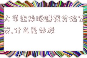 大学生炒股赚钱分给室友,什么是炒股