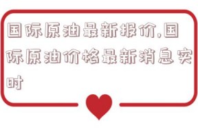 国际原油最新报价,国际原油价格最新消息实时