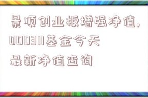 景顺创业板增强净值,000311基金今天最新净值查询