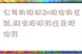 公司的股权和股份的区别,拥有股权好还是股份好