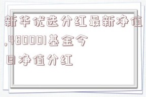 新华优选分红最新净值,480001基金今日净值分红