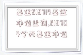 基金519714基金净值查询,519704今天基金净值