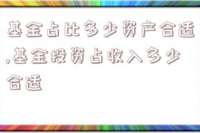 基金占比多少资产合适,基金投资占收入多少合适