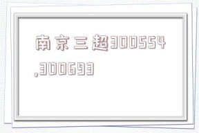 南京三超300554,300693