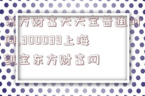 东方财富天天宝普通时间,300039上海凯宝东方财富网