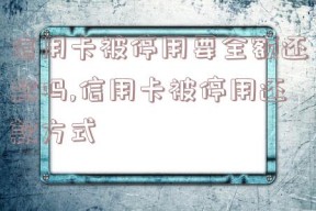 信用卡被停用要全额还款吗,信用卡被停用还款方式