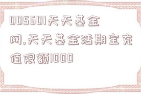 005601天天基金网,天天基金活期宝充值限额1000