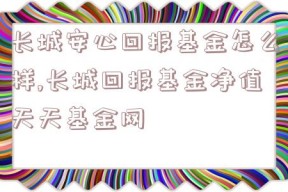 长城安心回报基金怎么样,长城回报基金净值天天基金网