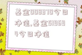 基金008370今日净值,基金519694今日净值