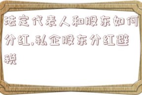 法定代表人和股东如何分红,私企股东分红避税