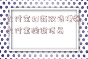 支付宝招商双债增强,支付宝稳健债基