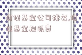 信保基金公司排名,信保基金担保费