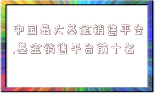 中国最大基金销售平台,基金销售平台前十名  第1张