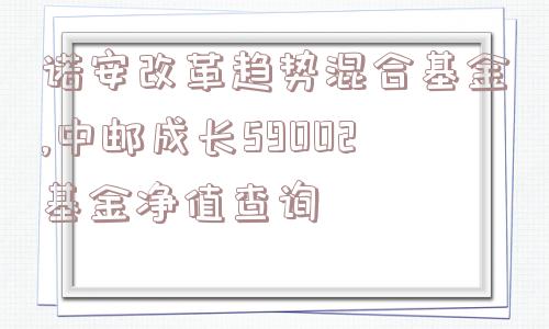 诺安改革趋势混合基金,中邮成长59002基金净值查询  第1张