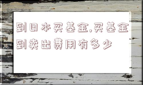 到日本买基金,买基金到卖出费用有多少  第1张