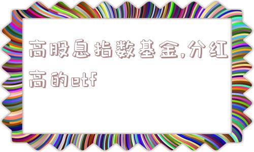 高股息指数基金,分红高的etf  第1张