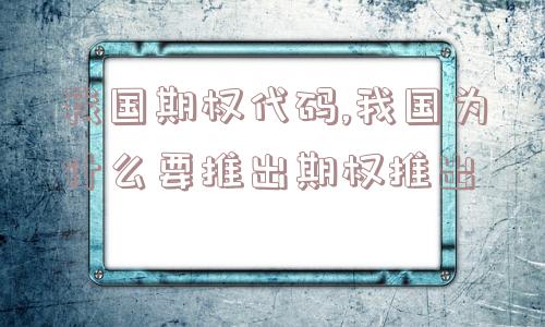 我国期权代码,我国为什么要推出期权推出  第1张