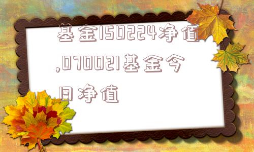 基金150224净值,070021基金今日净值  第1张