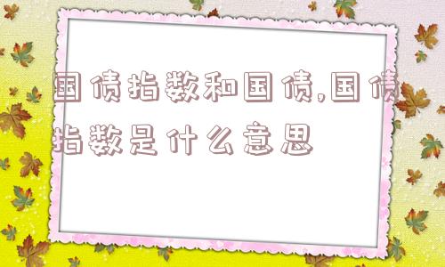 国债指数和国债,国债指数是什么意思  第1张