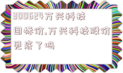 300624万兴科技目标价,万兴科技股价见底了吗  第1张