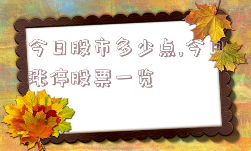 今日股市多少点,今日涨停股票一览  第1张