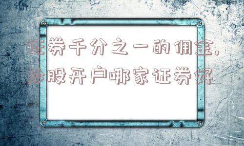 证券千分之一的佣金,炒股开户哪家证券好  第1张