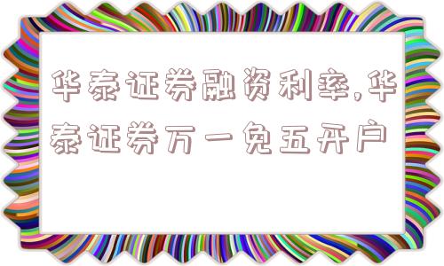 华泰证券融资利率,华泰证券万一免五开户  第1张