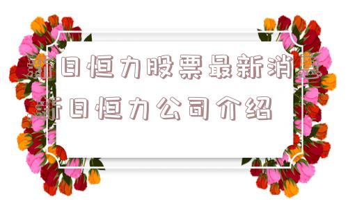 新日恒力股票最新消息,新日恒力公司介绍  第1张