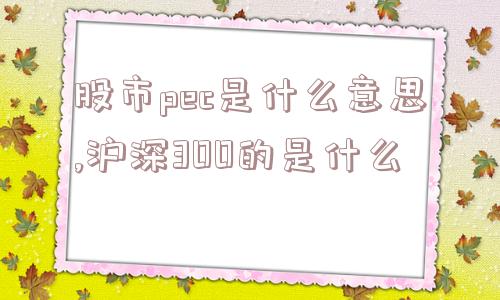 股市pec是什么意思,沪深300的是什么  第1张