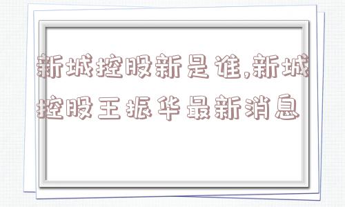 新城控股新是谁,新城控股王振华最新消息  第1张