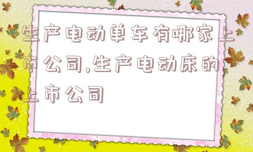 生产电动单车有哪家上市公司,生产电动床的上市公司  第1张