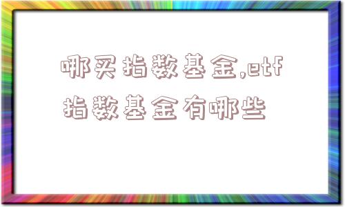 哪买指数基金,etf指数基金有哪些  第1张