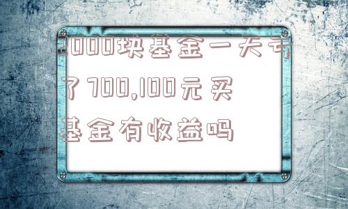 2000块基金一天亏了700,100元买基金有收益吗  第1张