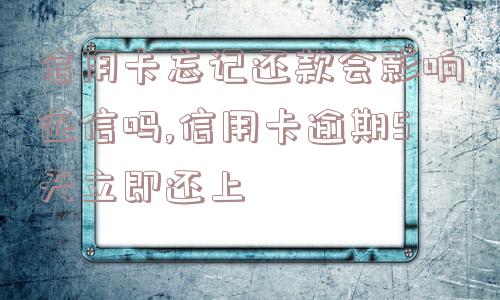 信用卡忘记还款会影响征信吗,信用卡逾期5天立即还上  第1张