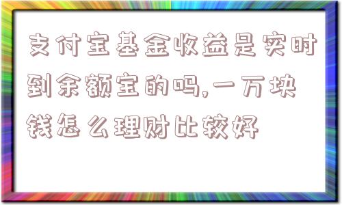 支付宝基金收益是实时到余额宝的吗,一万块钱怎么理财比较好  第1张