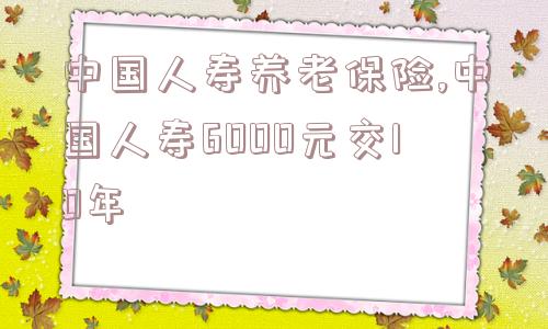 中国人寿养老保险,中国人寿6000元交10年  第1张