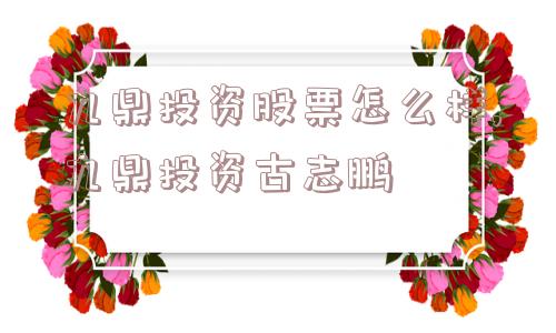 九鼎投资股票怎么样,九鼎投资古志鹏  第1张