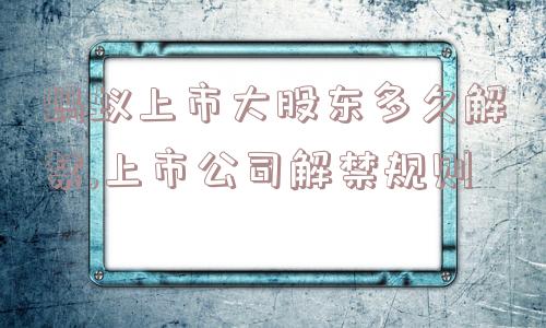 蚂蚁上市大股东多久解禁,上市公司解禁规则  第1张