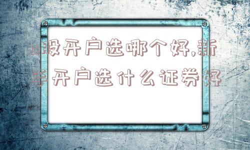 a股开户选哪个好,新手开户选什么证券好  第1张