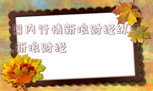 国内行情新浪财经纵横,新浪财经  第1张