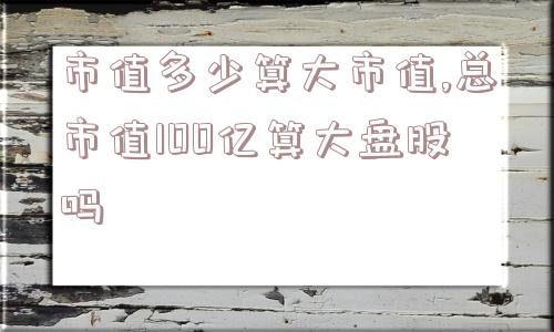 市值多少算大市值,总市值100亿算大盘股吗  第1张