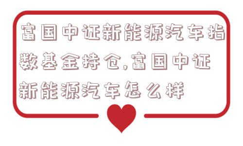 富国中证新能源汽车指数基金持仓,富国中证新能源汽车怎么样  第1张