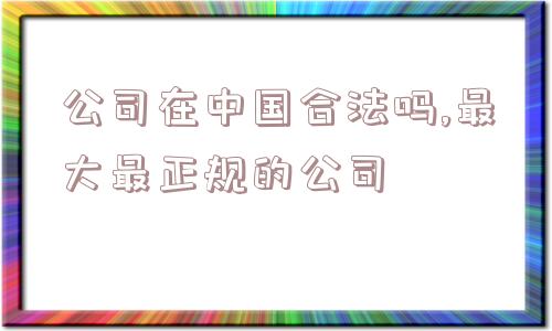 公司在中国合法吗,最大最正规的公司  第1张