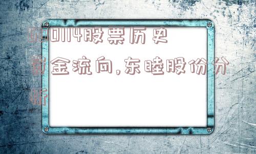 600114股票历史资金流向,东睦股份分析  第1张