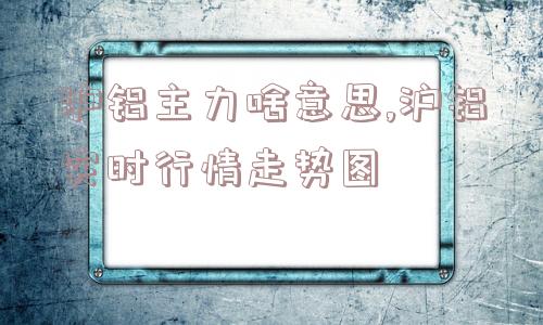 沪铝主力啥意思,沪铝实时行情走势图  第1张