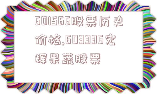 601566股票历史价格,603336宏辉果蔬股票  第1张