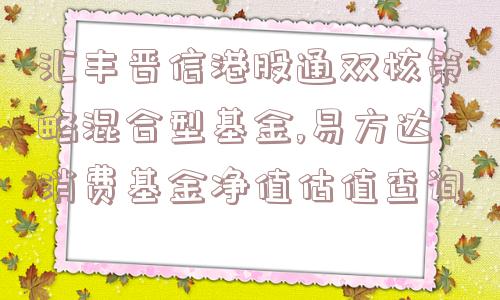 汇丰晋信港股通双核策略混合型基金,易方达消费基金净值估值查询  第1张