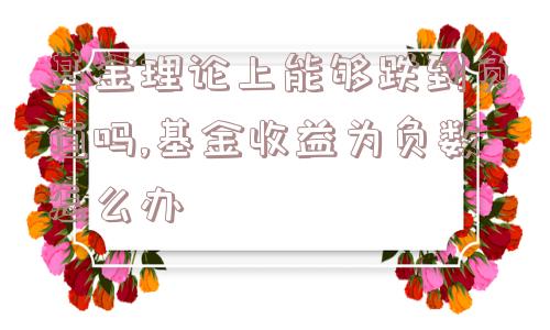 基金理论上能够跌到负值吗,基金收益为负数怎么办  第1张